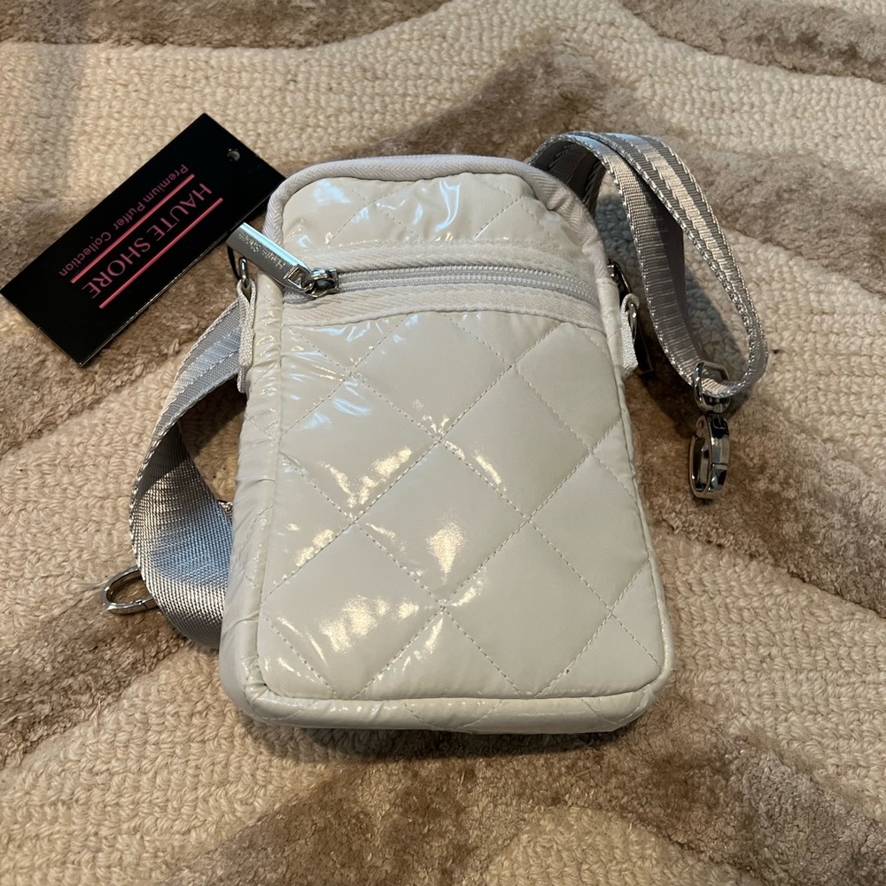 Quilted White Crossbody Bag